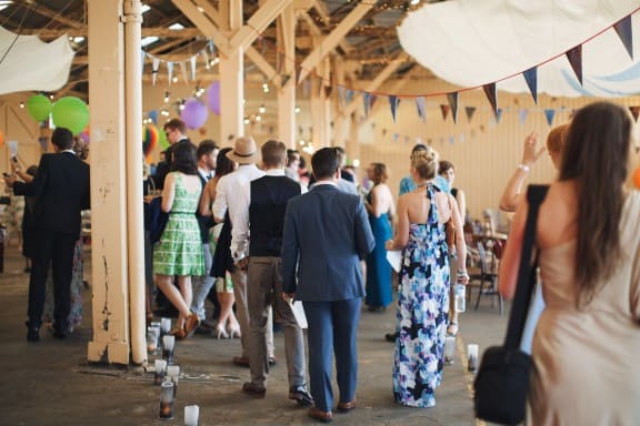 Evan & Trent's warehouse wedding at Fremantle Docks | Photography by Jarrad Seng