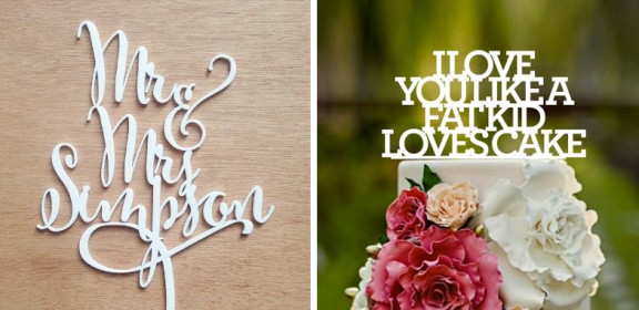 Quirky cake toppers by Communicake It | Top Australian Etsy Stores for Weddings