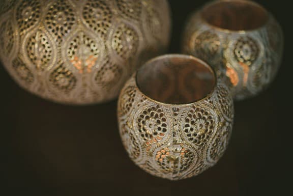 Gold Moroccan vases