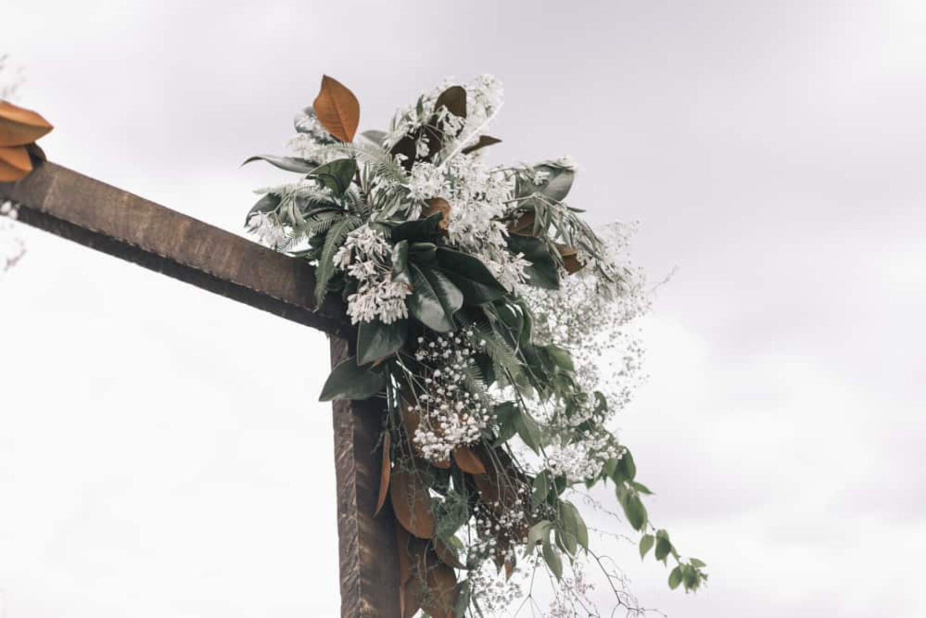 white + green floral arbor / Photography by Aleksandar Jason