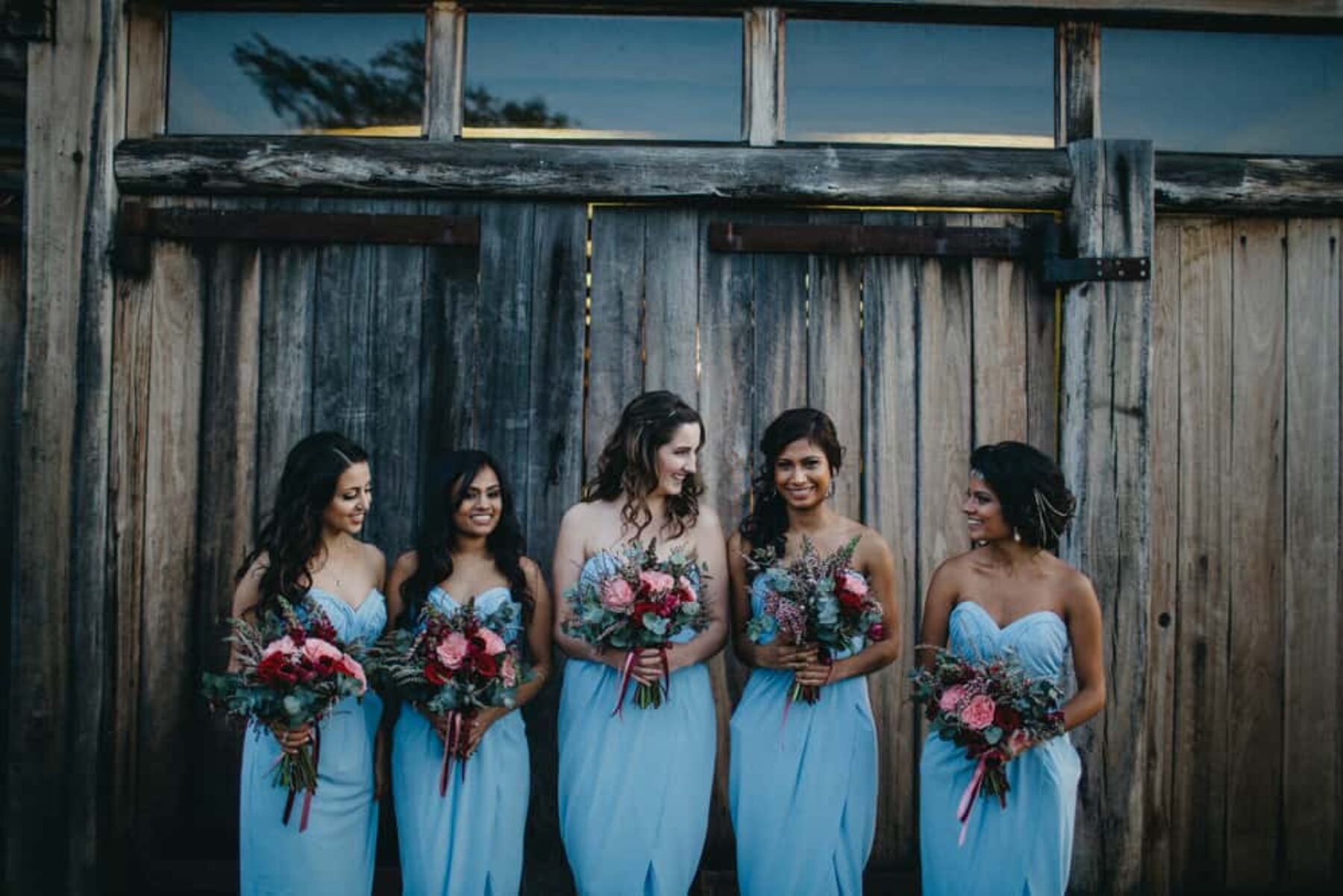 blue bridesmaids by Sheike
