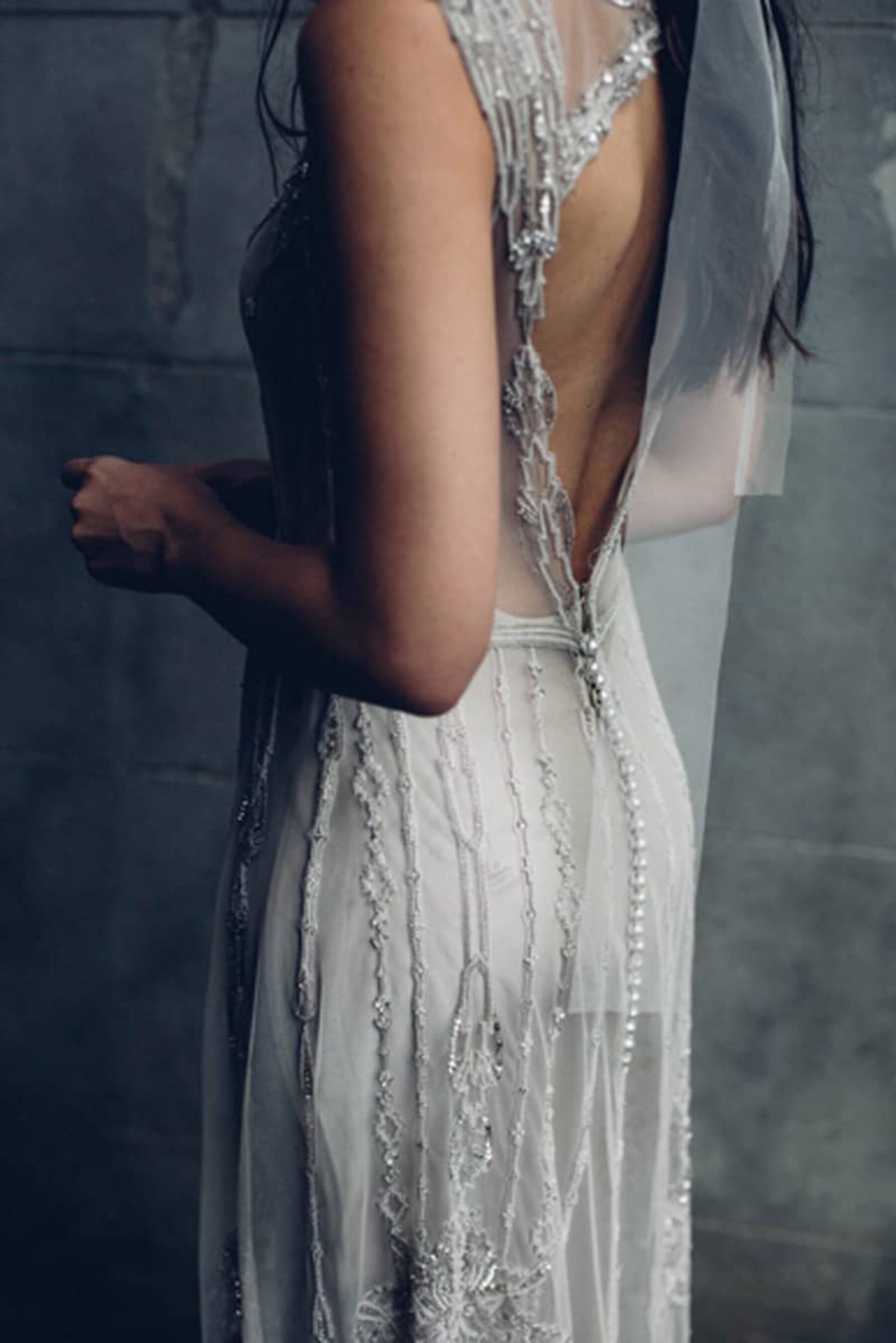 Keyhole wedding dress by Gwendolynne