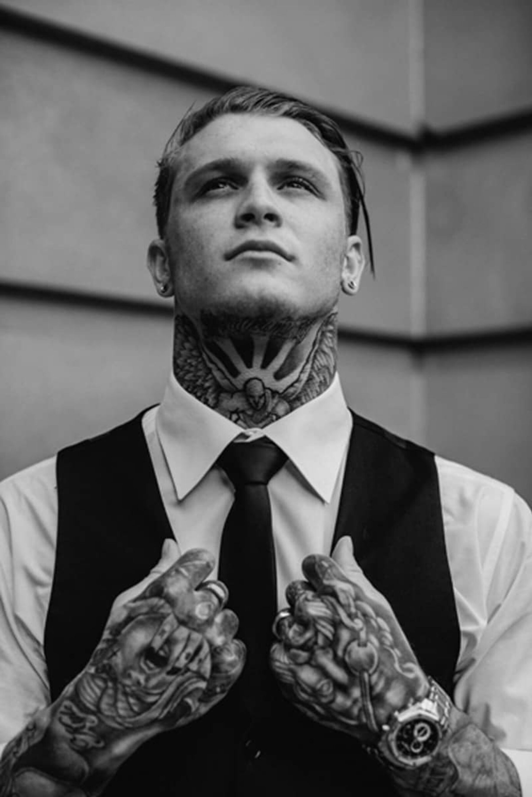 Tattooed groom