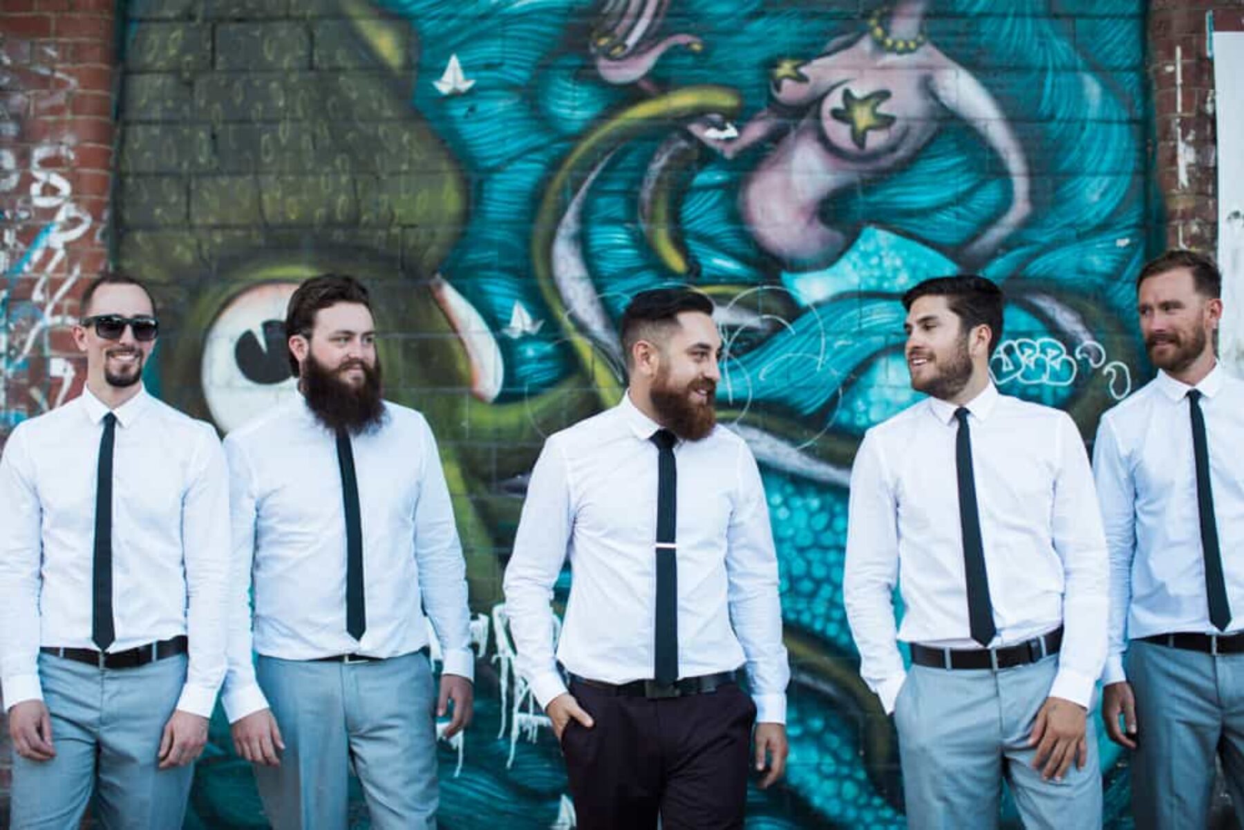 bearded hipster groomsmen