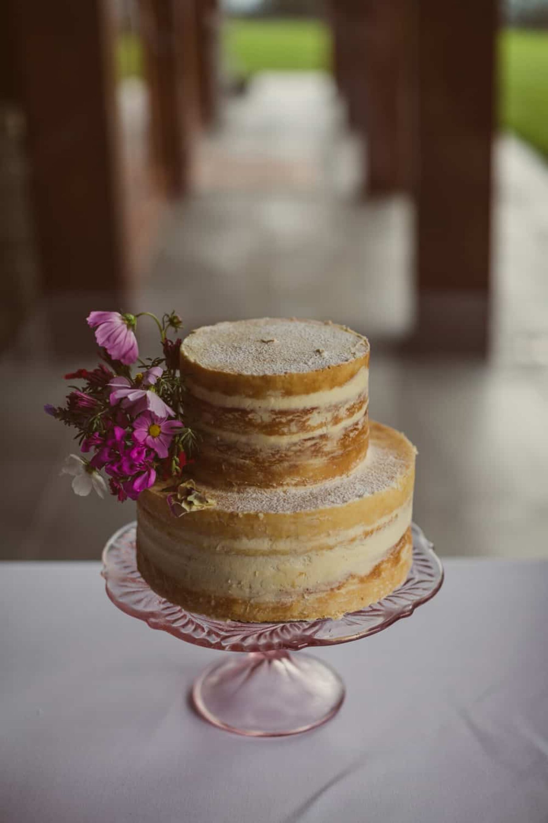 elegant naked layer cake