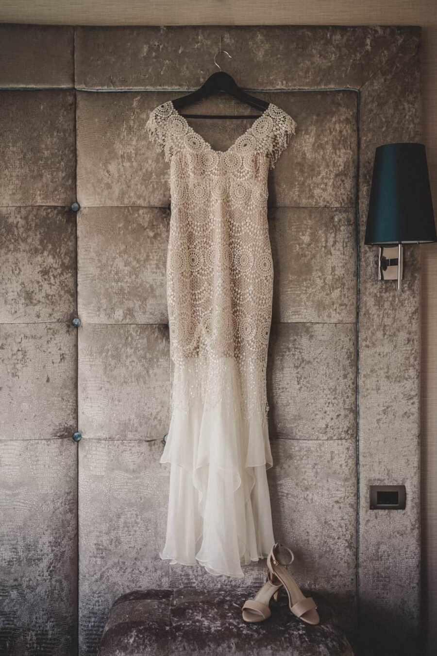 Beaded art deco wedding dress by John Zimmermann Couture