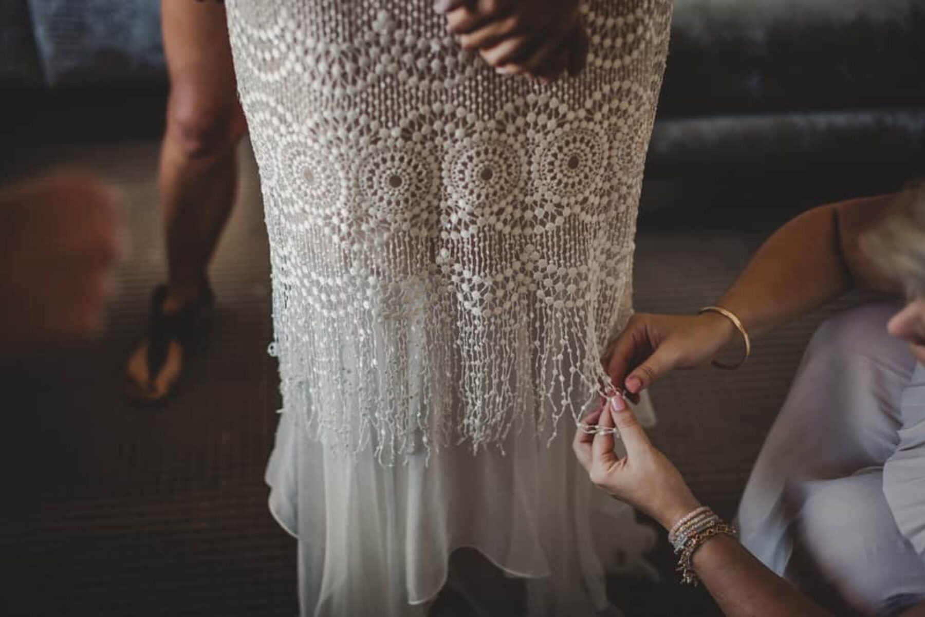 Beaded art deco wedding dress by John Zimmermann Couture