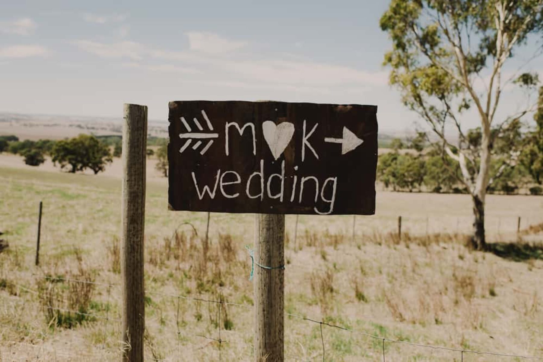 DIY boho wedding sign
