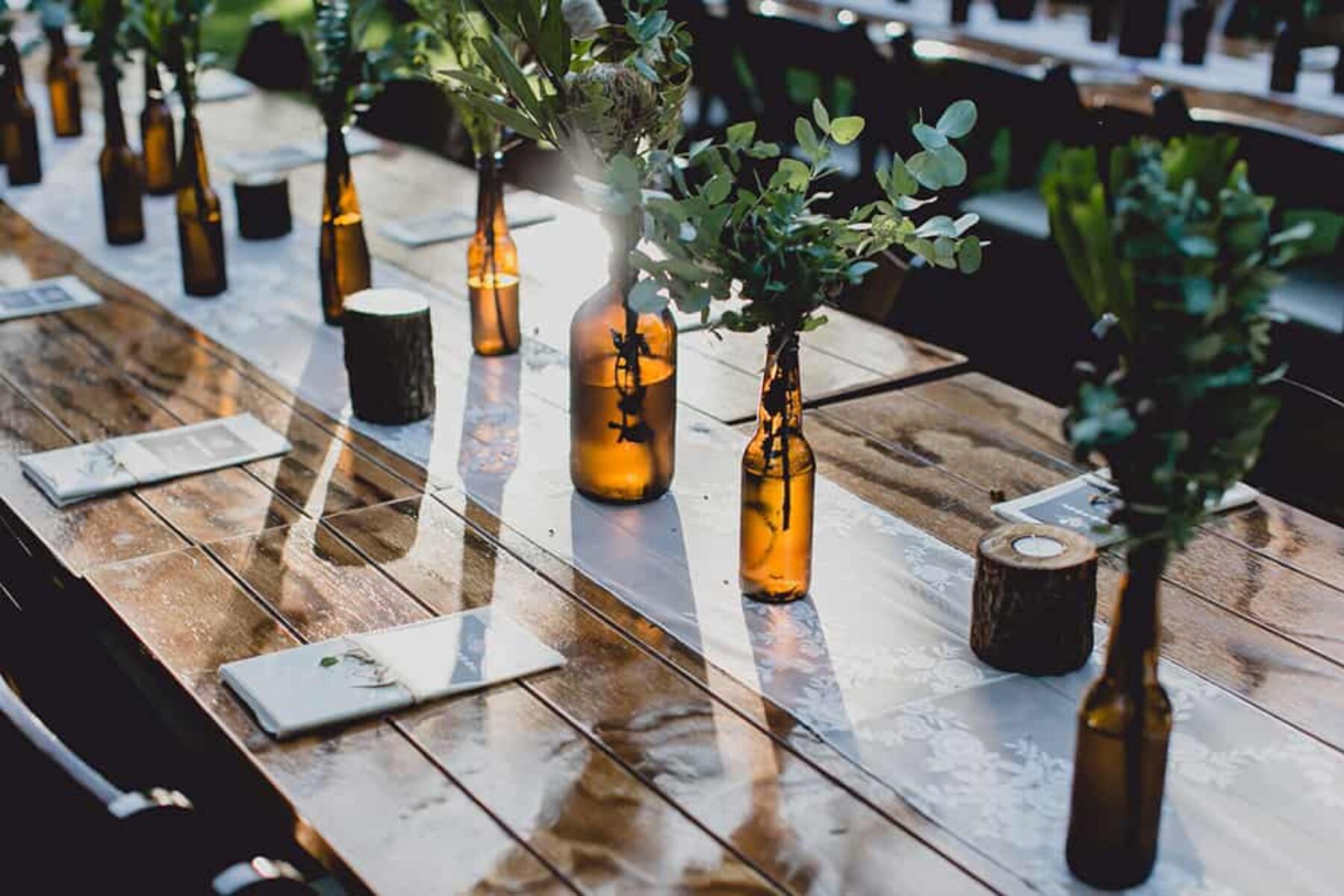 rustic DIY wedding table