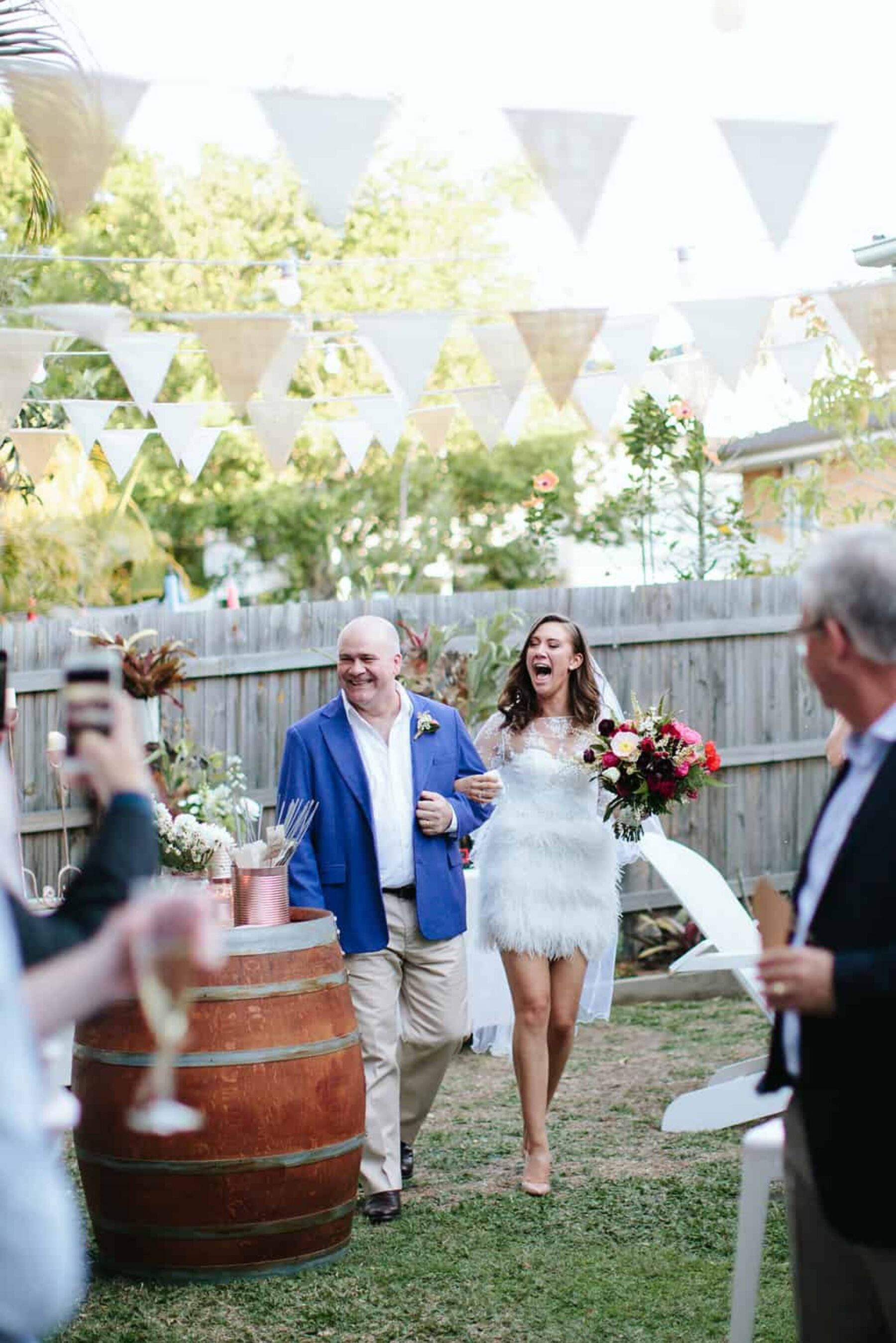 Surprise wedding! A modern backyard affair in Brisbane