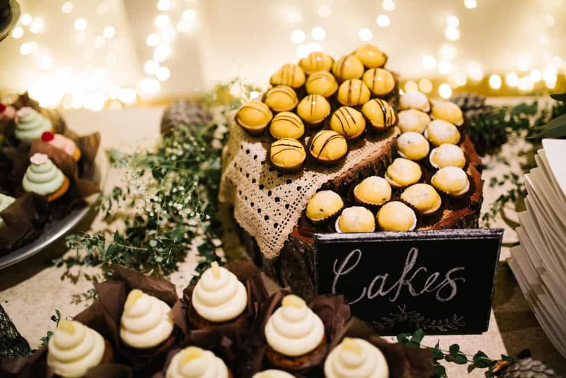 amazing dessert table for a relaxed backyard wedding