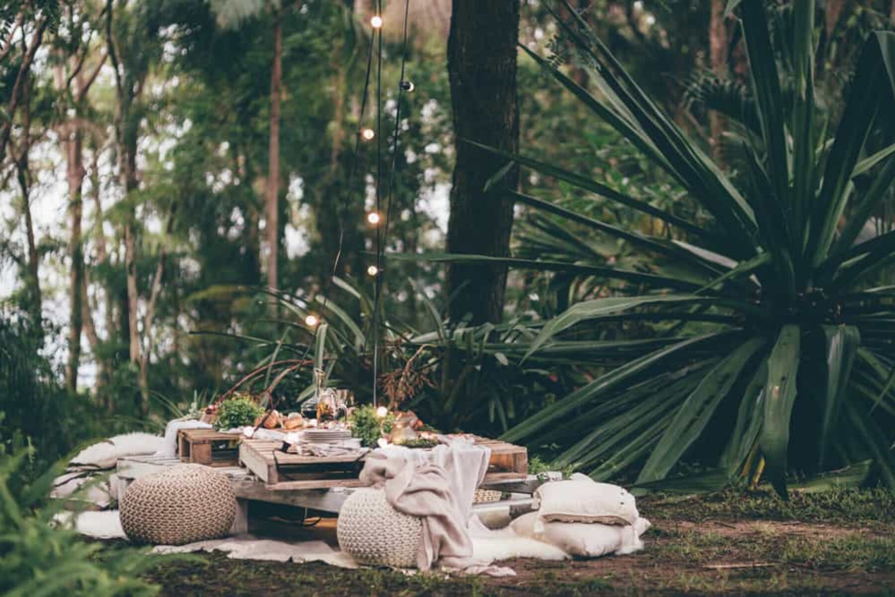 Bohemian camping wedding inspiration with luxury bell tents