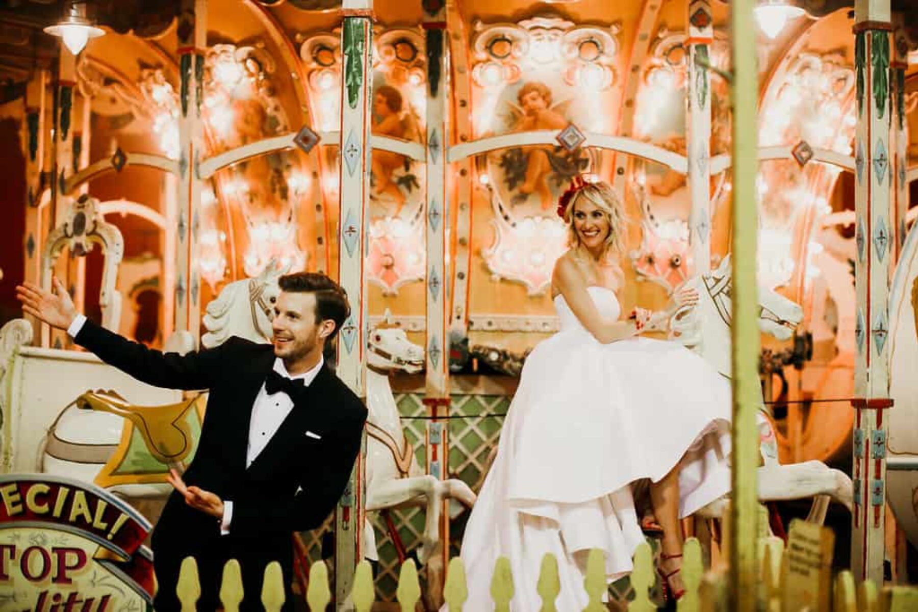 Epic Sydney wedding at Fairground Follies - photography by Lara Hotz