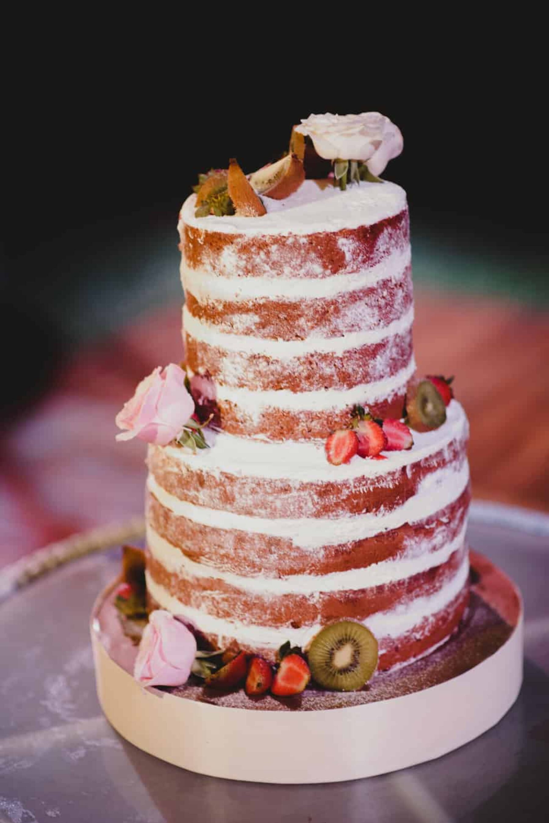 simple layered sponge wedding cake
