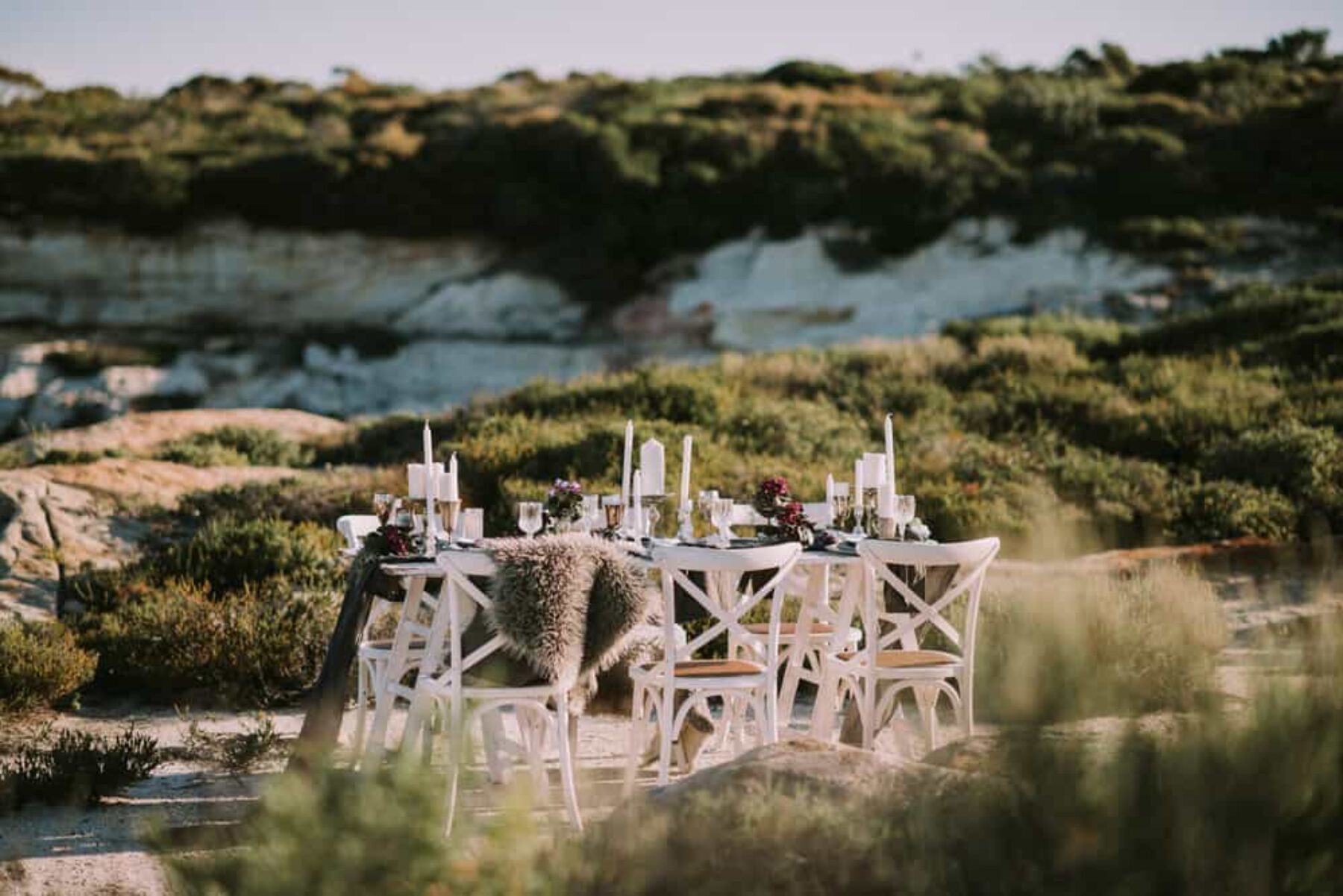 boho beach wedding tablescape