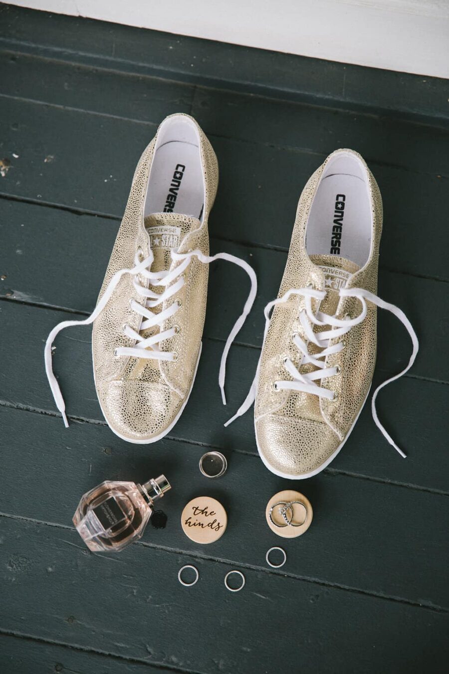 gold converse wedding shoes
