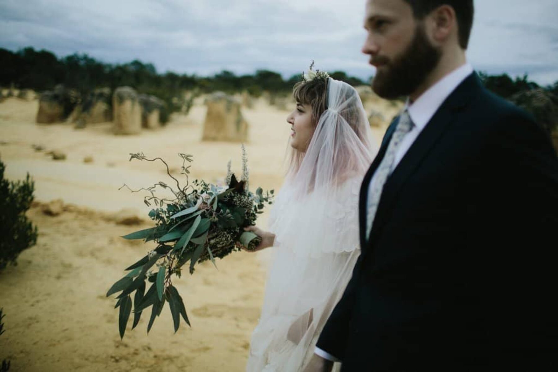 bohemian wedding at The Pinnacles in Western Australia