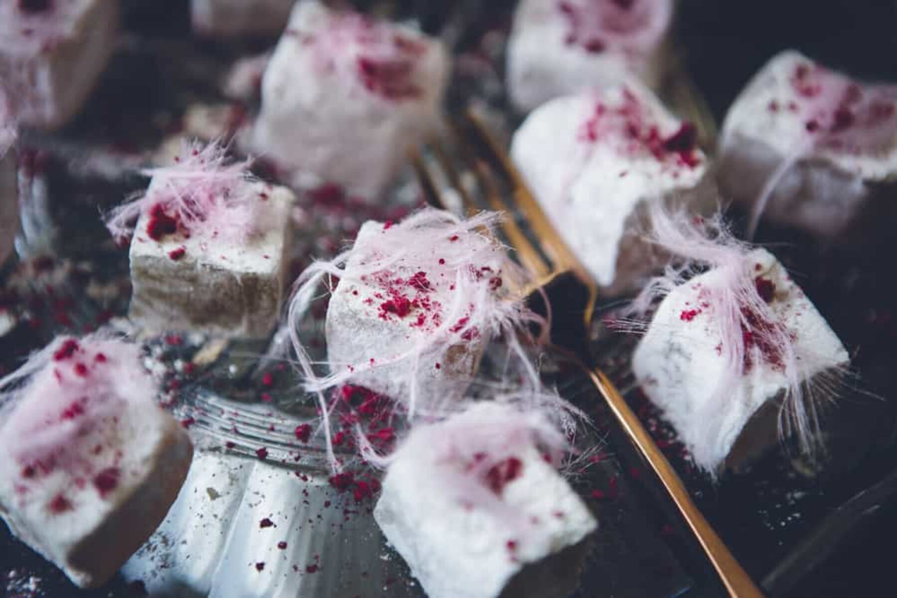 marshmallows with candy floss