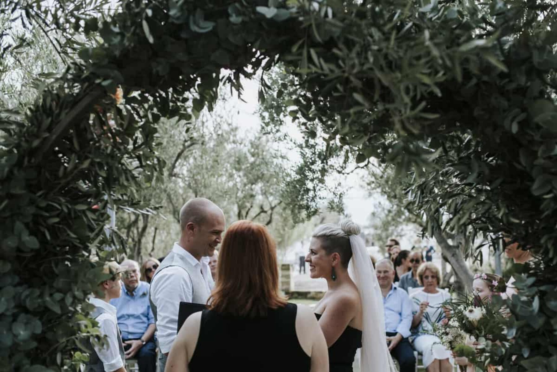 Italian olive grove wedding