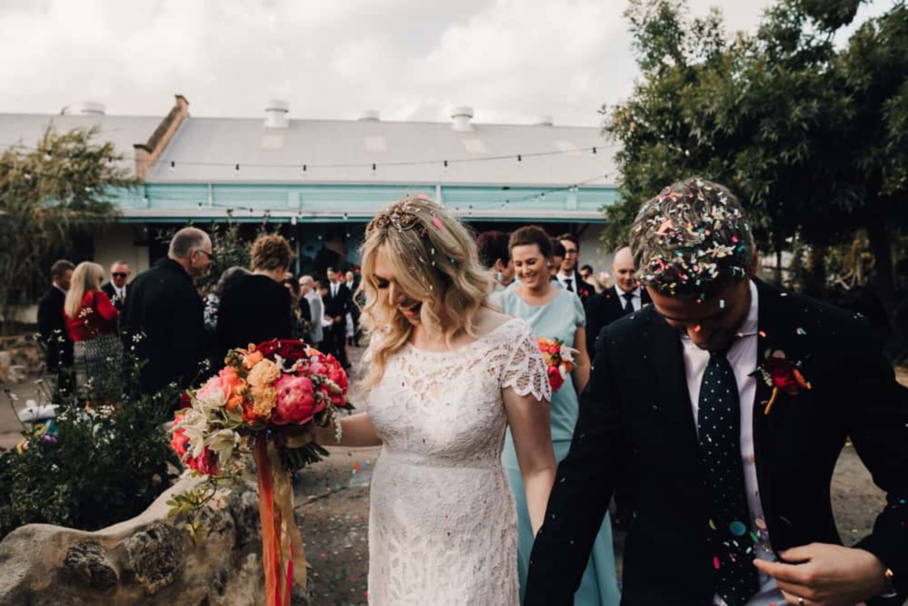 Colourful Perth City Farm wedding by James Simmons Photography