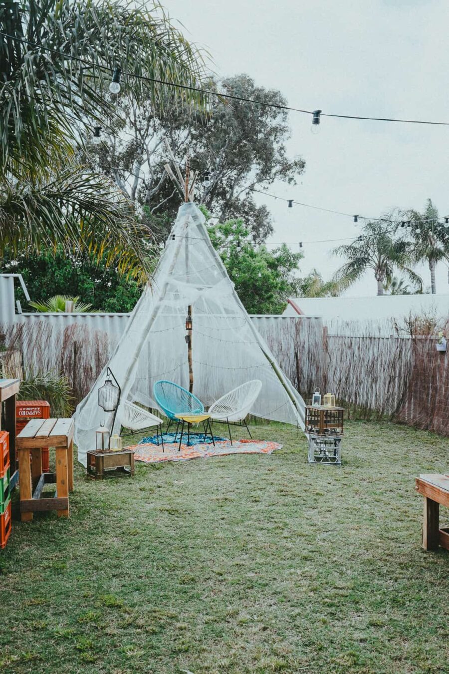Quirky DIY backyard wedding