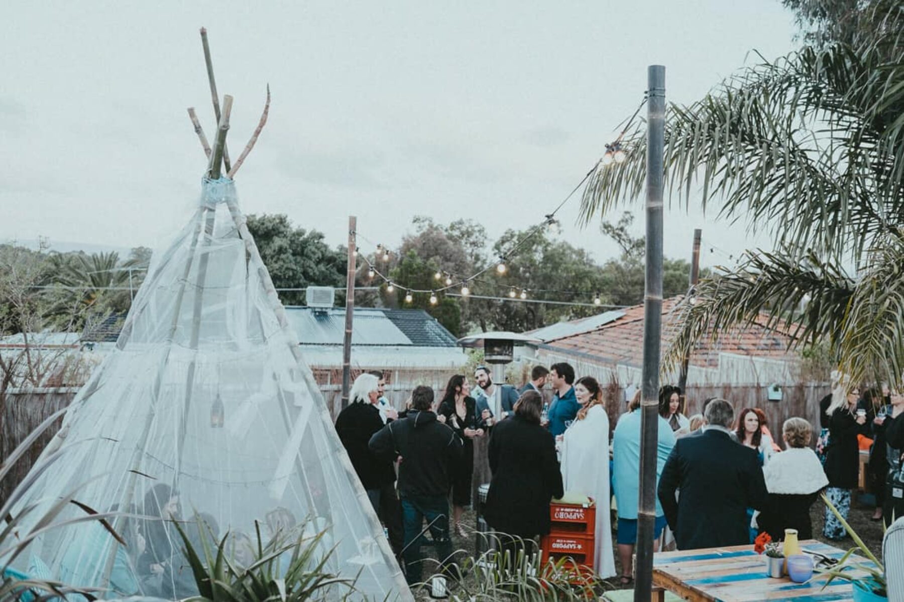 Quirky DIY backyard wedding