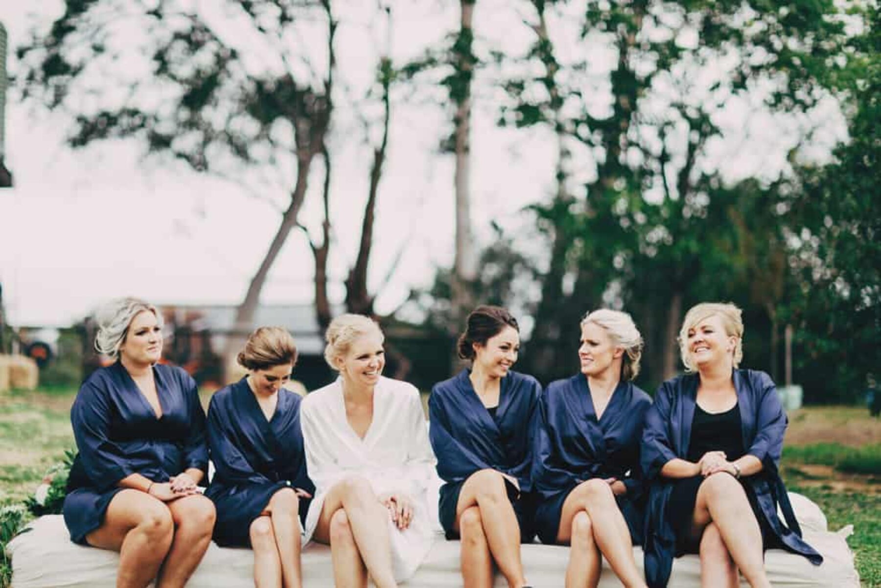 navy bridesmaid robes