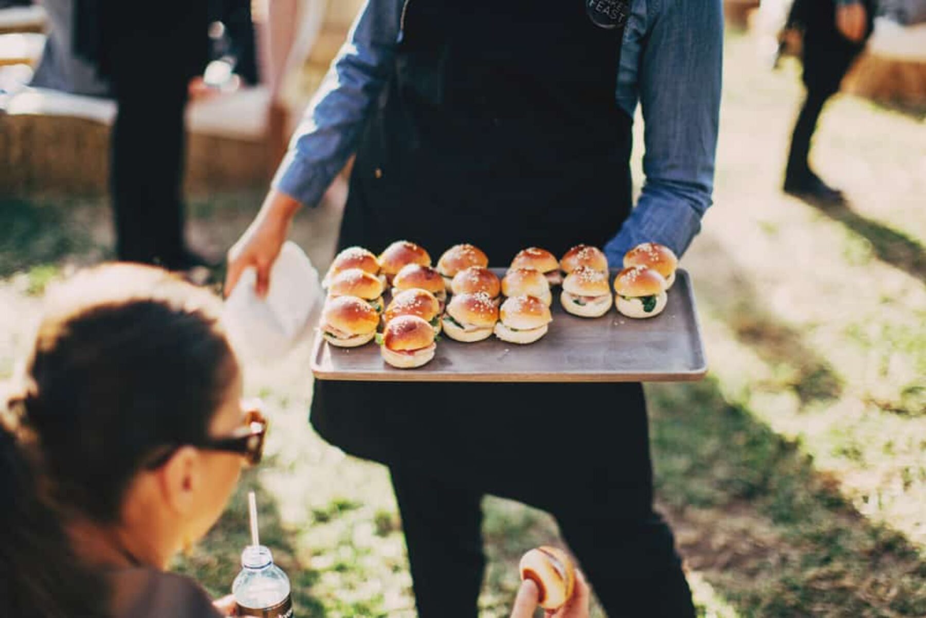 relaxed wedding canapes - mini sliders
