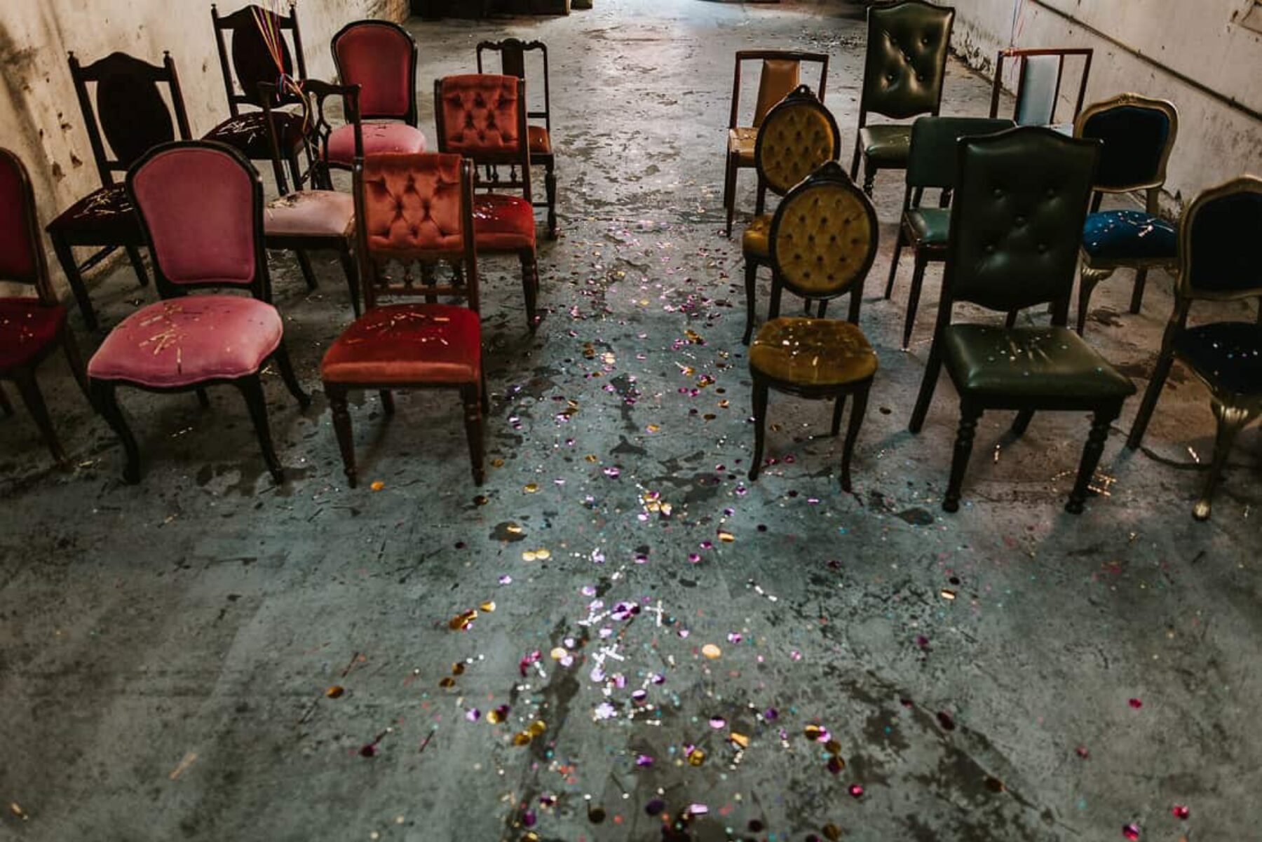 mixed vintage chairs