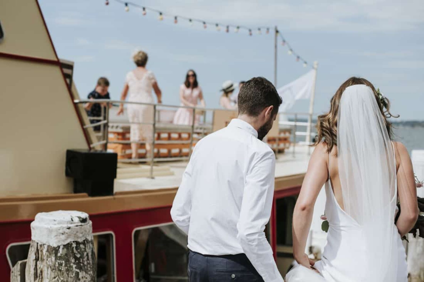 Sydney Harbour wedding on a vintage ferry