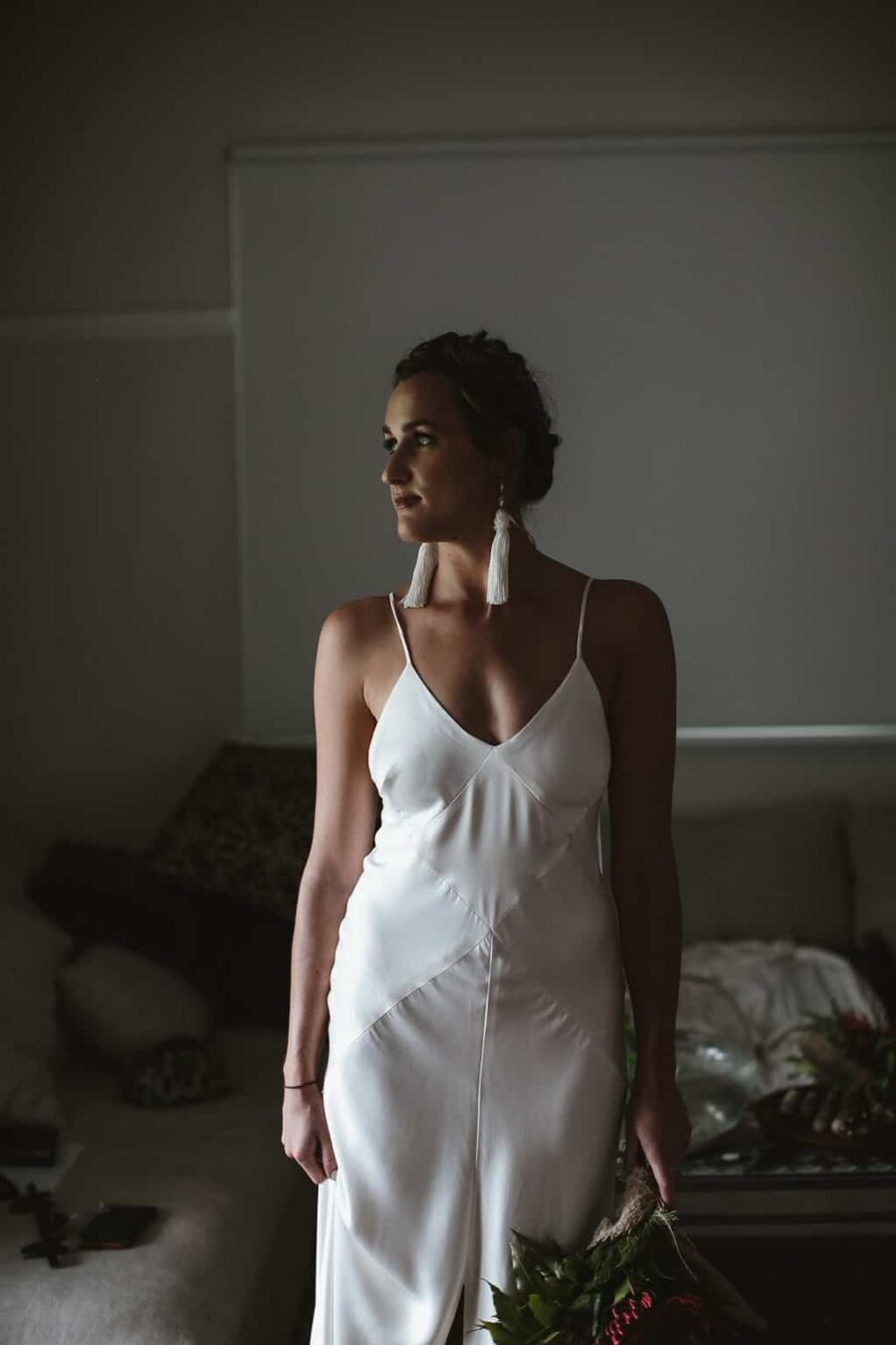 minimal wedding dress by Johanna Johnson