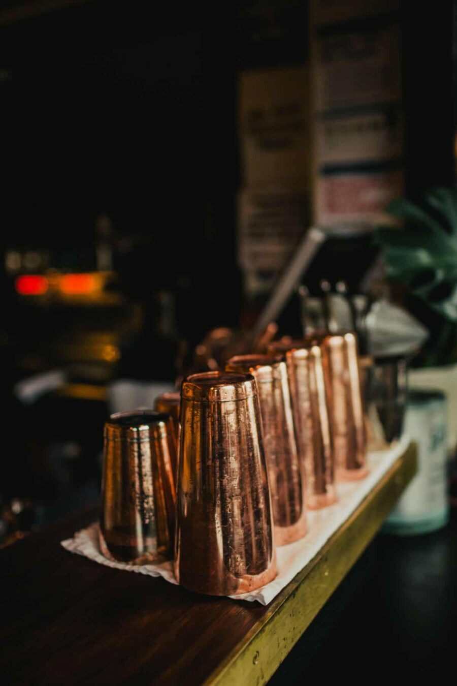 copper cocktail shakers