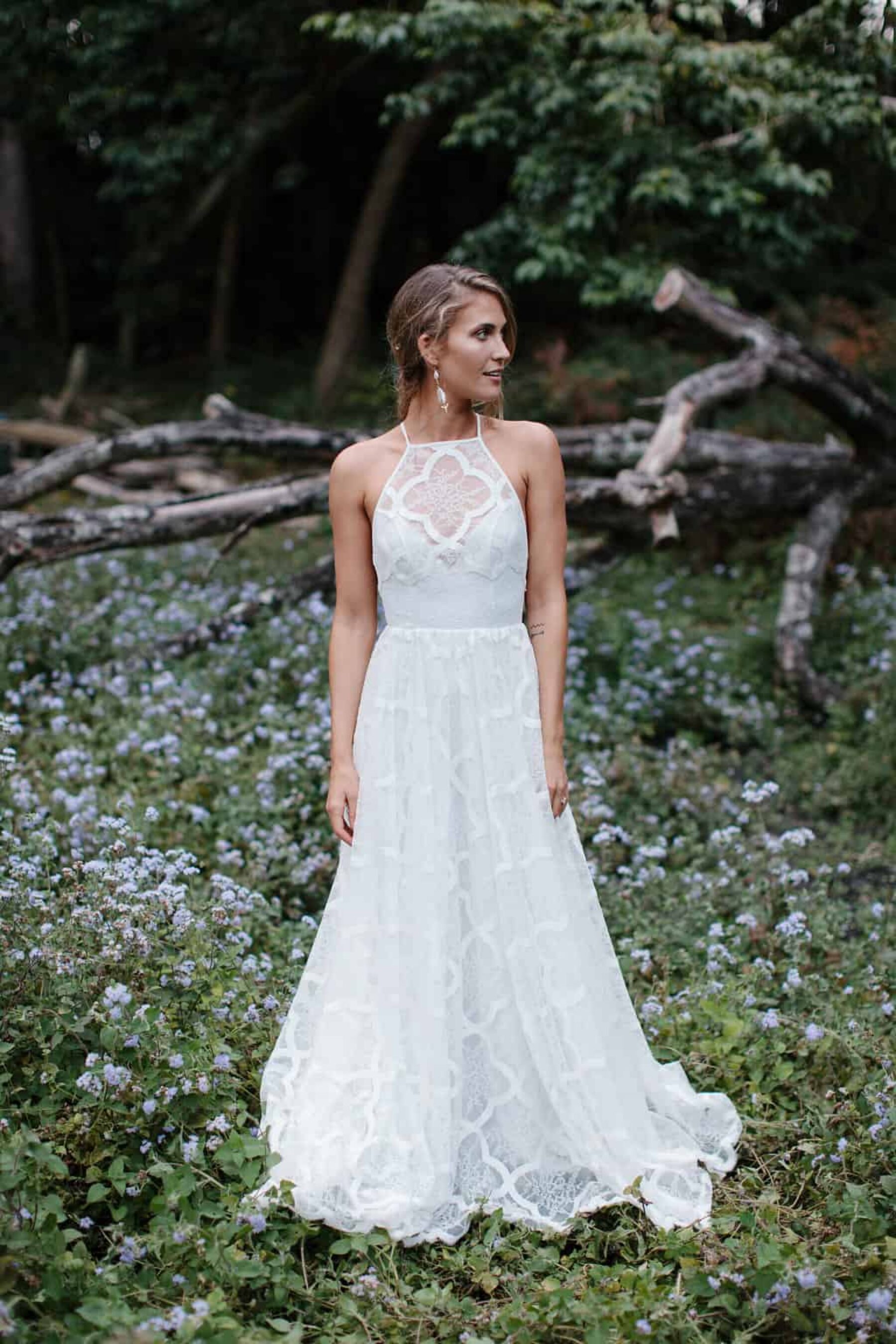 halterneck lace wedding dress by Grace Loves Lace
