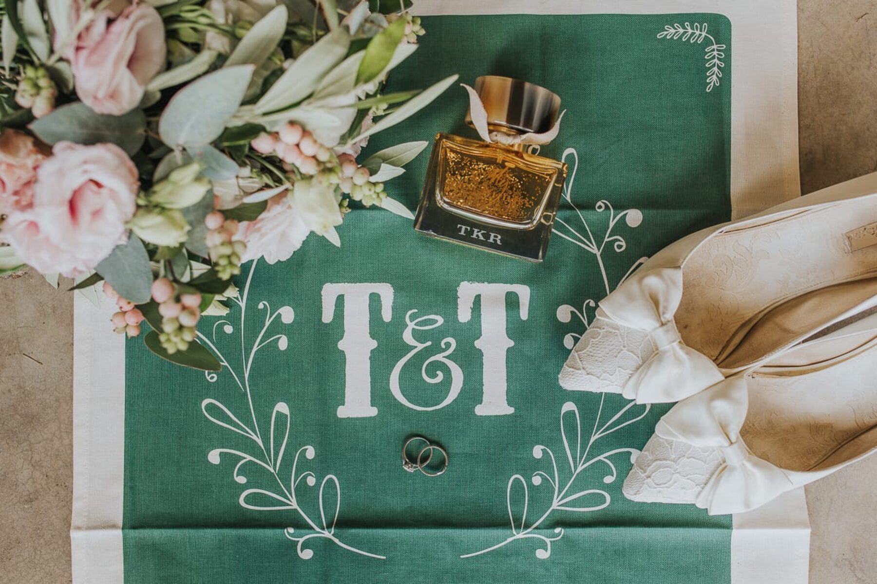 tea towel wedding invitation