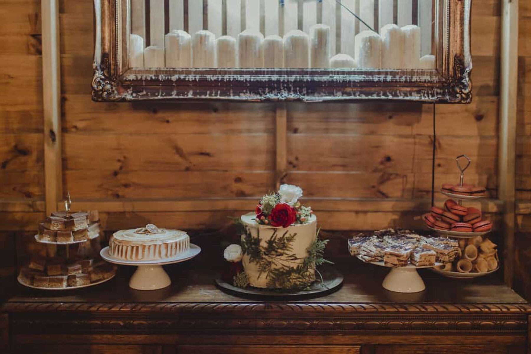 rustic wedding dessert table