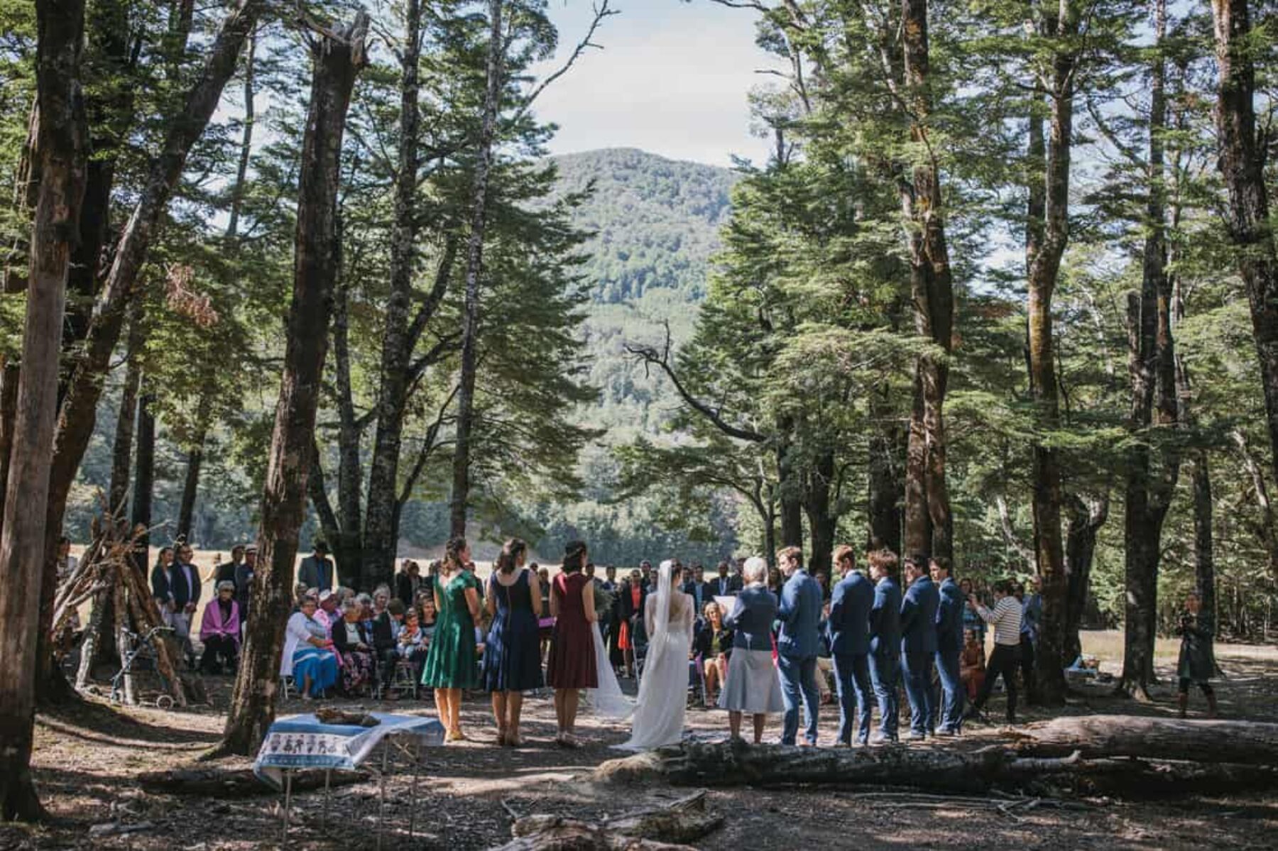 forest wedding in the wilderness of New Zealand's South Island