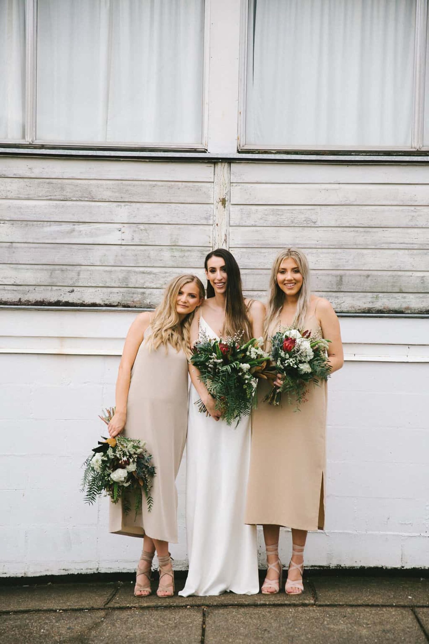 modern neutral bridesmaid dresses