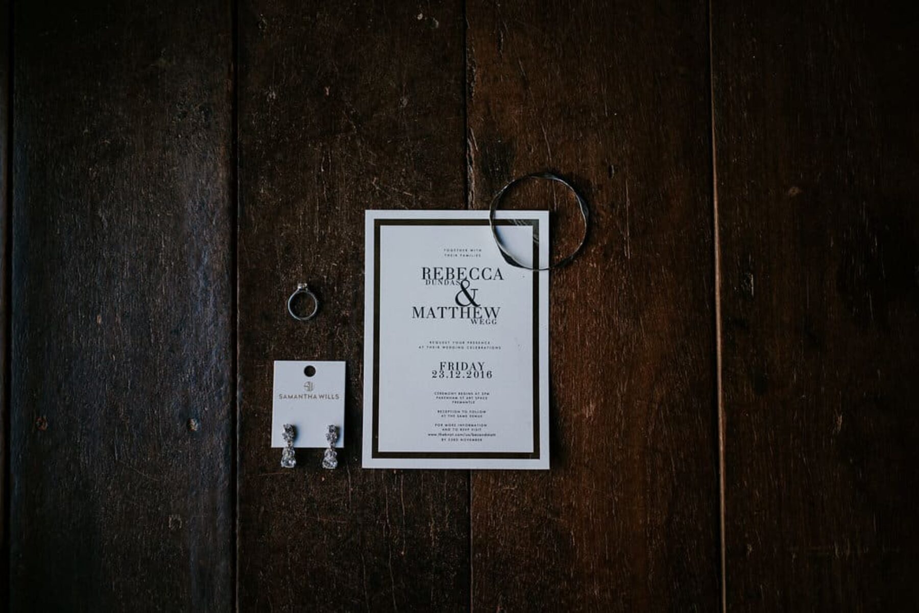 simple typographic wedding invitation