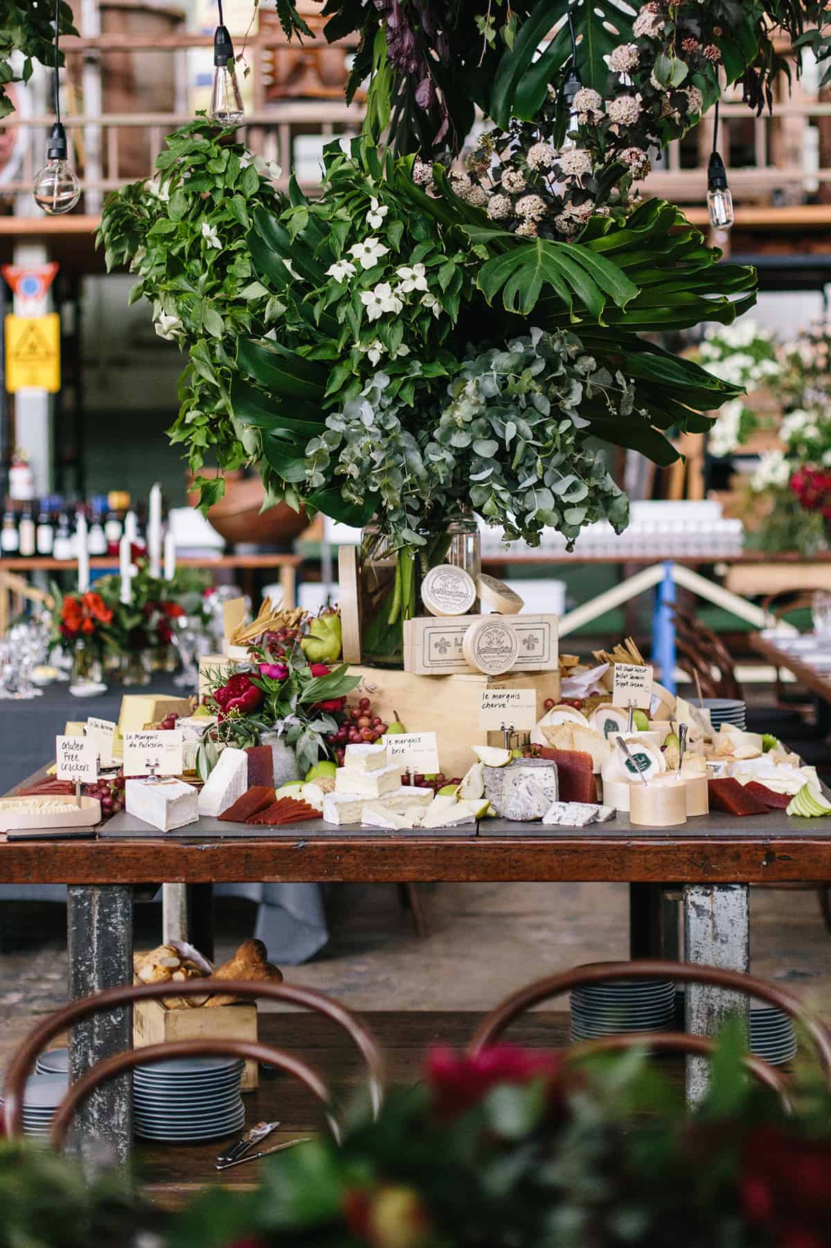 Rustic cheese table