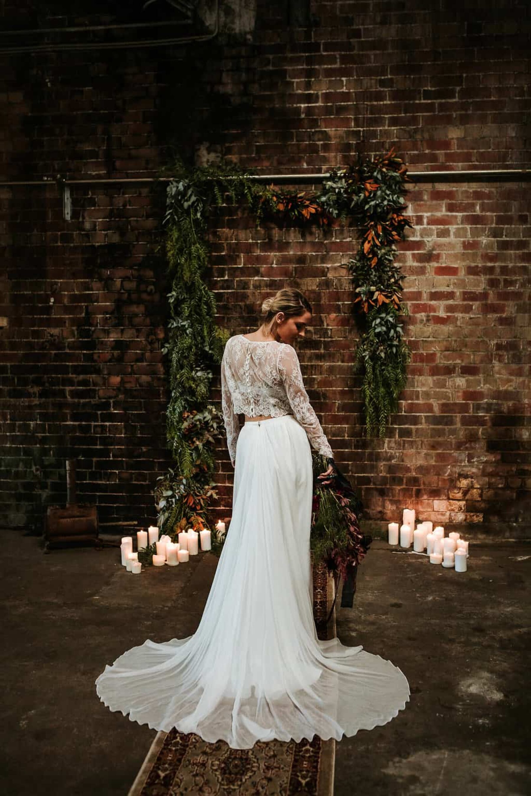 two piece wedding dress by Karen Willis Holmes