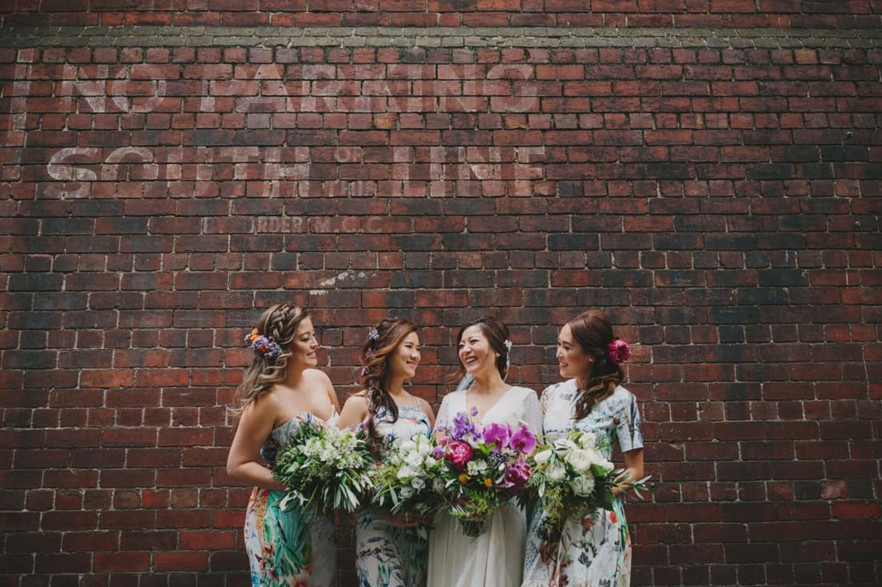 mixed floral bridesmaid dresses