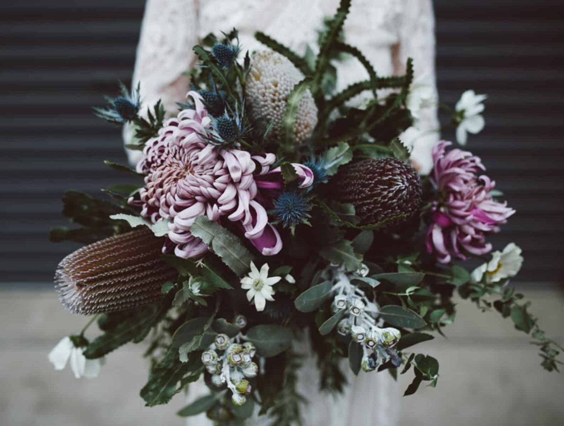 Best of 2017: bouquets | purple bouquet with banksias