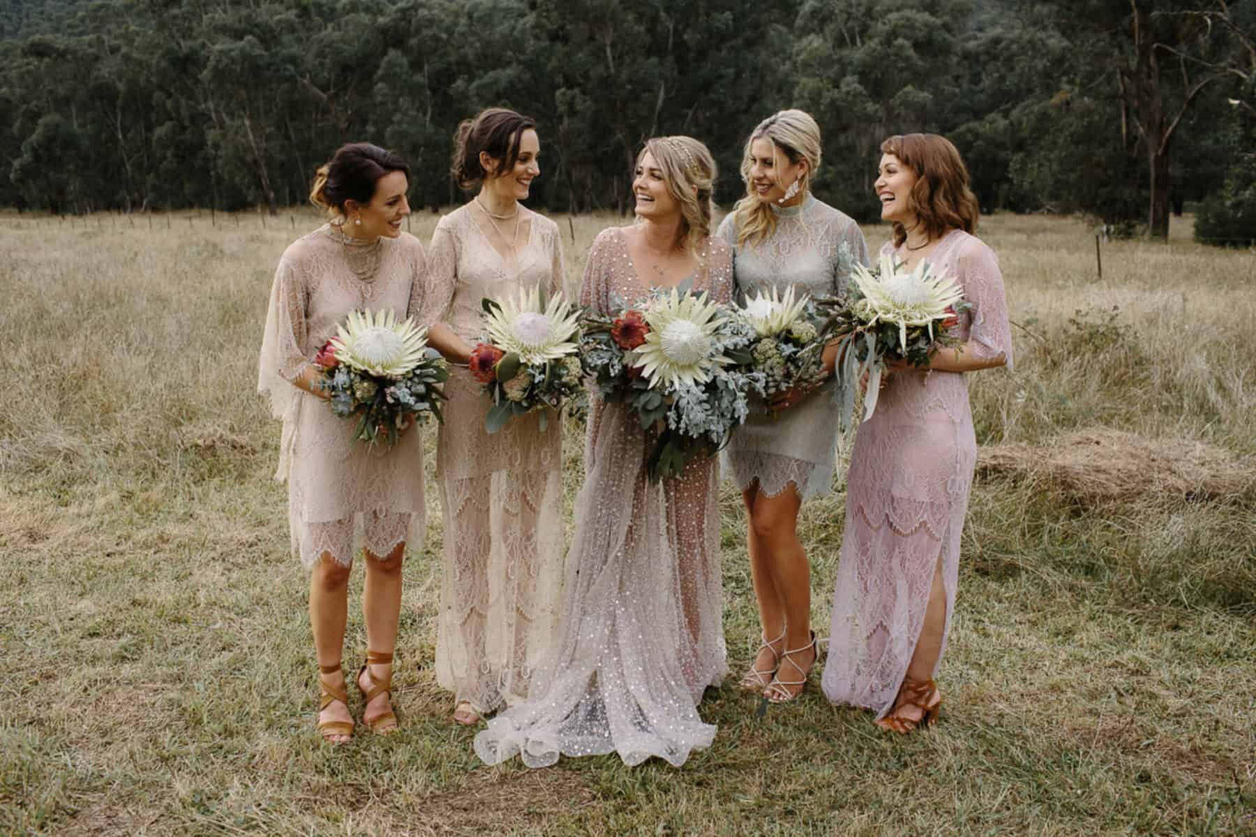 Best of 2017: Bridesmaids | mixed boho dresses by Grace Loves Lace