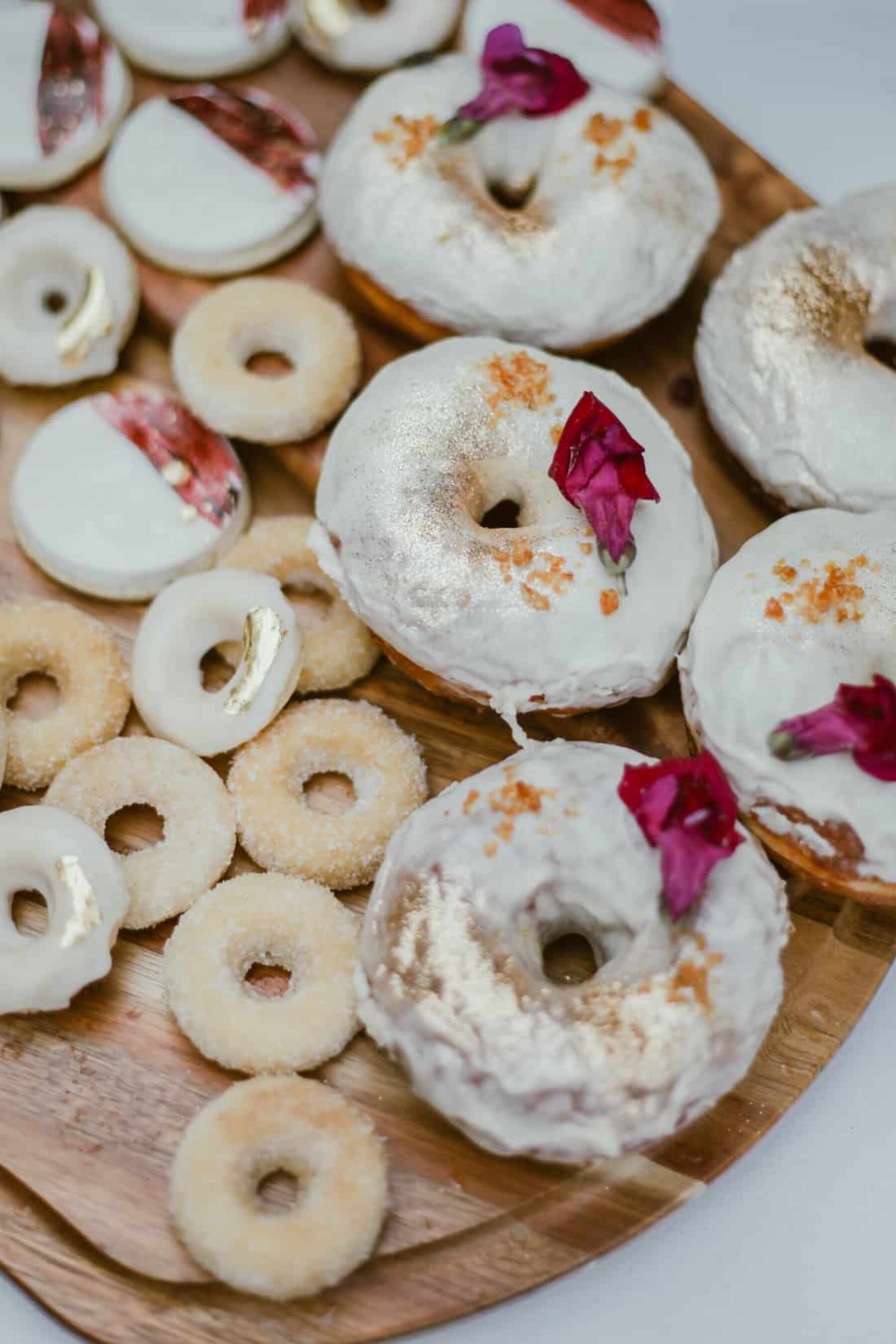 dusted donuts with gold foil