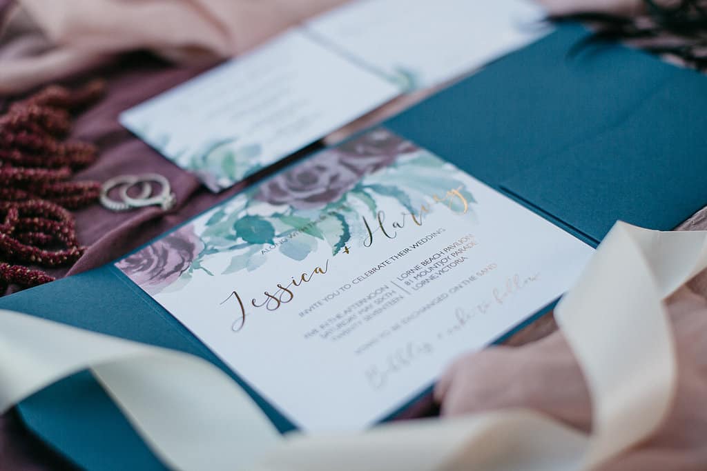 floral watercolour wedding invitation