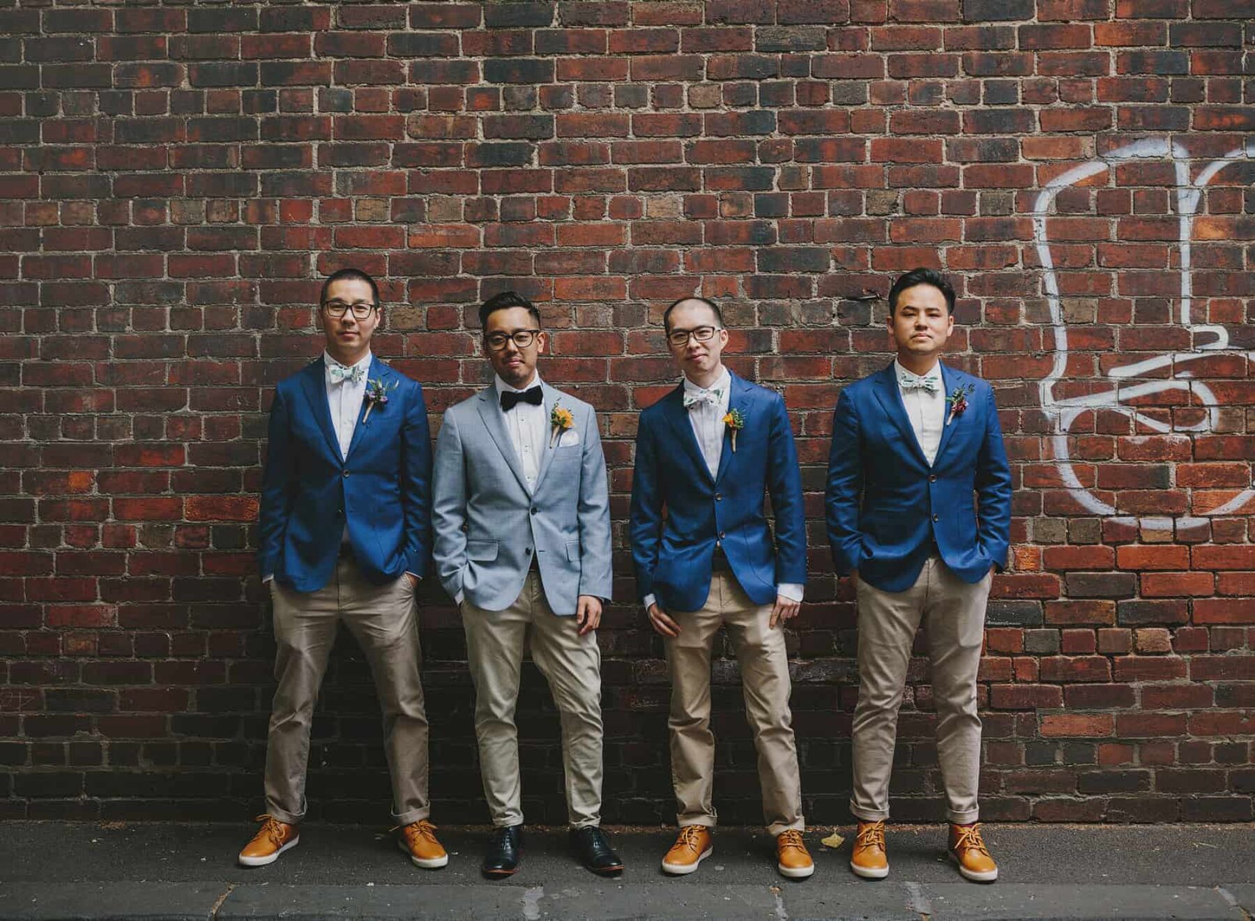 Best of 2017: Groom Style | groom and groomsmen in contrasting blues