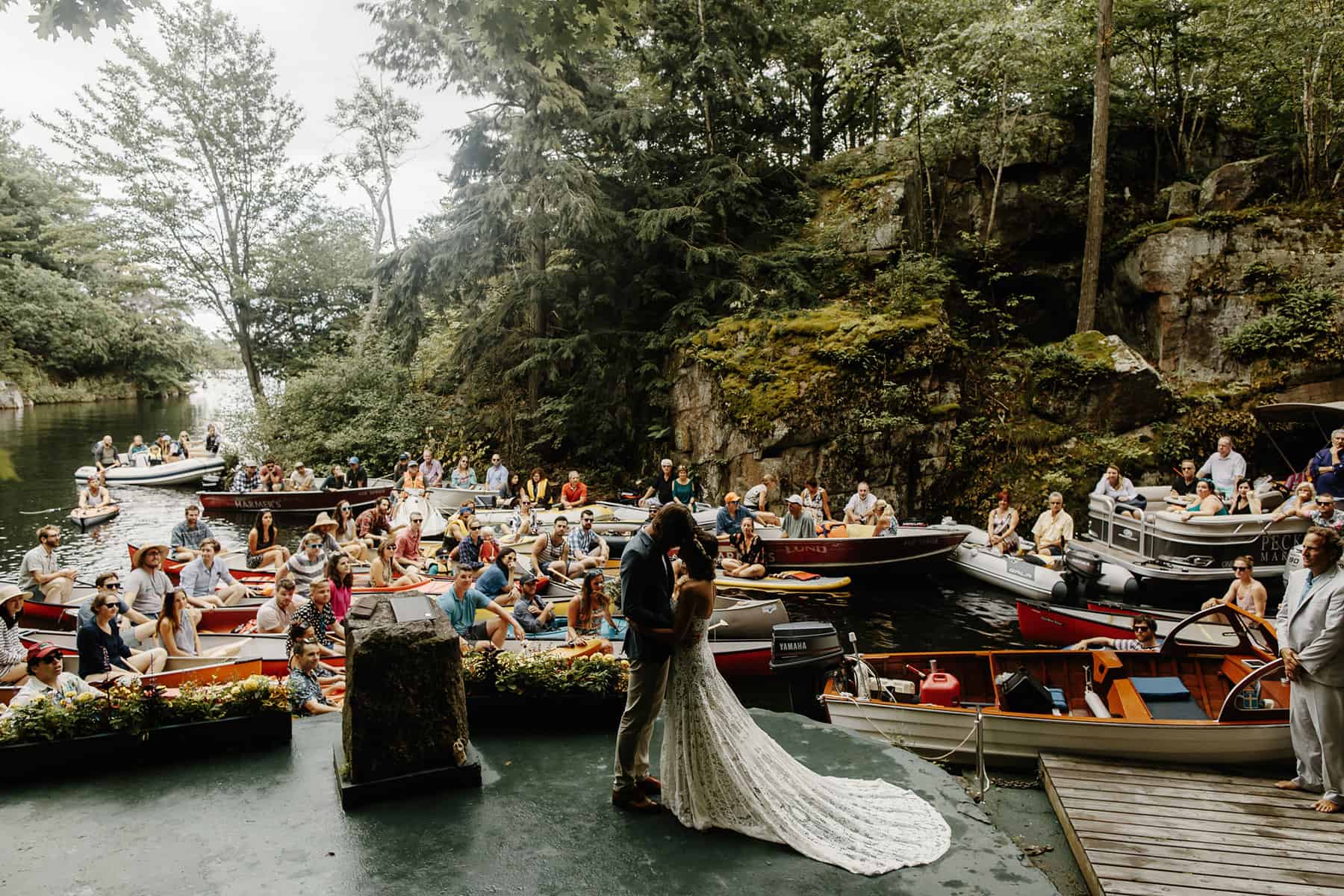 Canoe wedding - photography by Oli Sansom