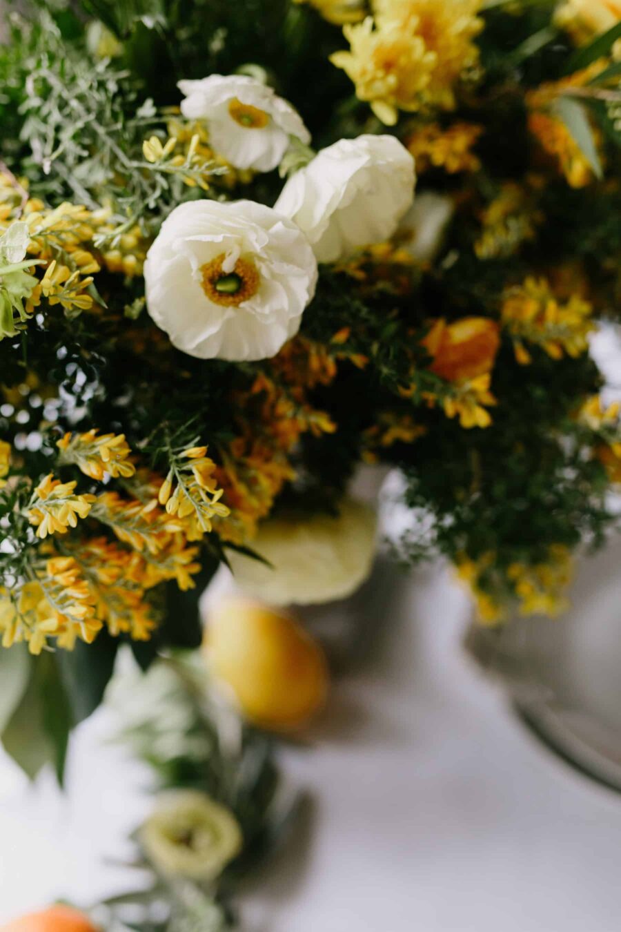 yellow floral arrangement