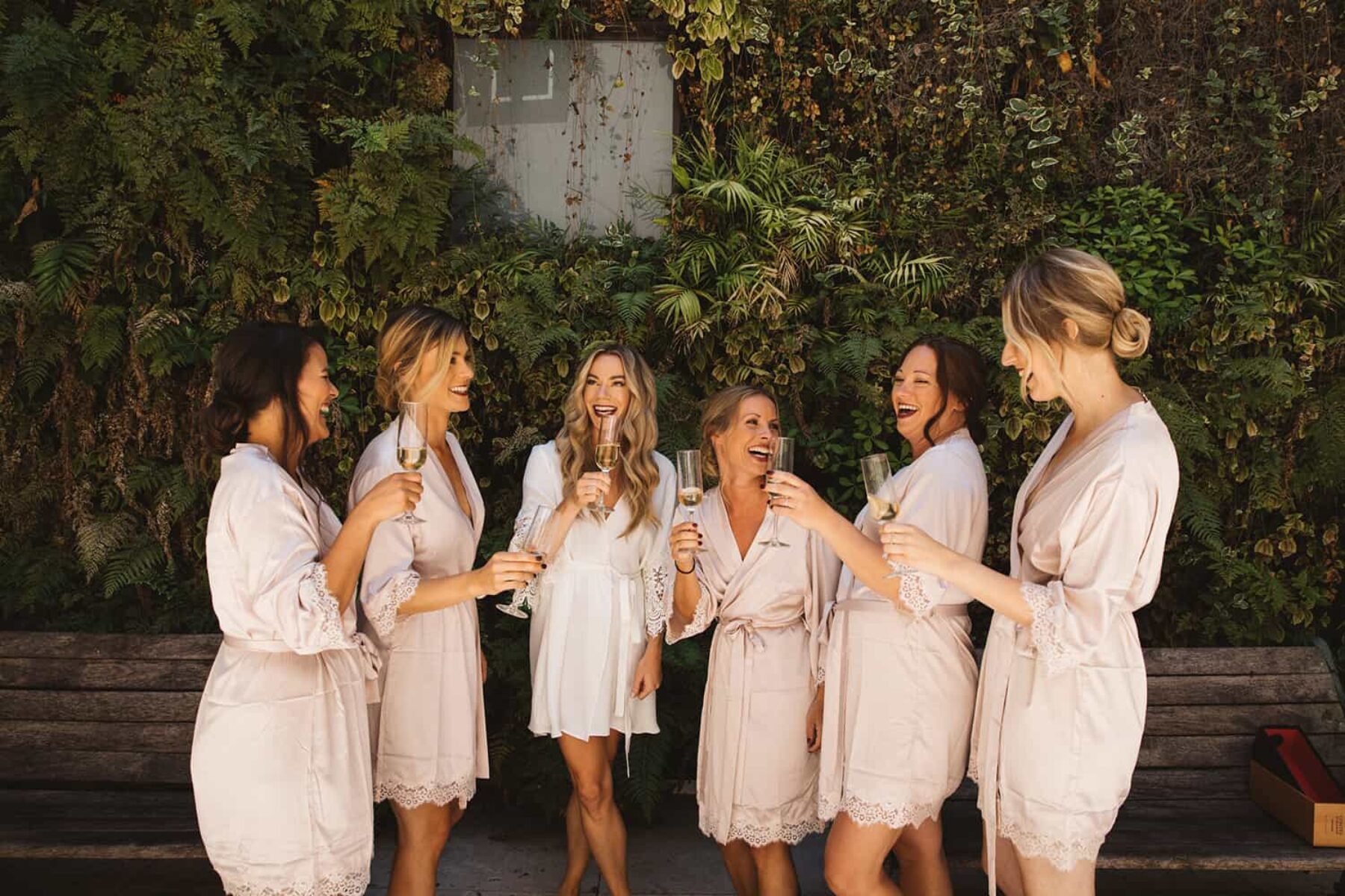 blush bridesmaids robes