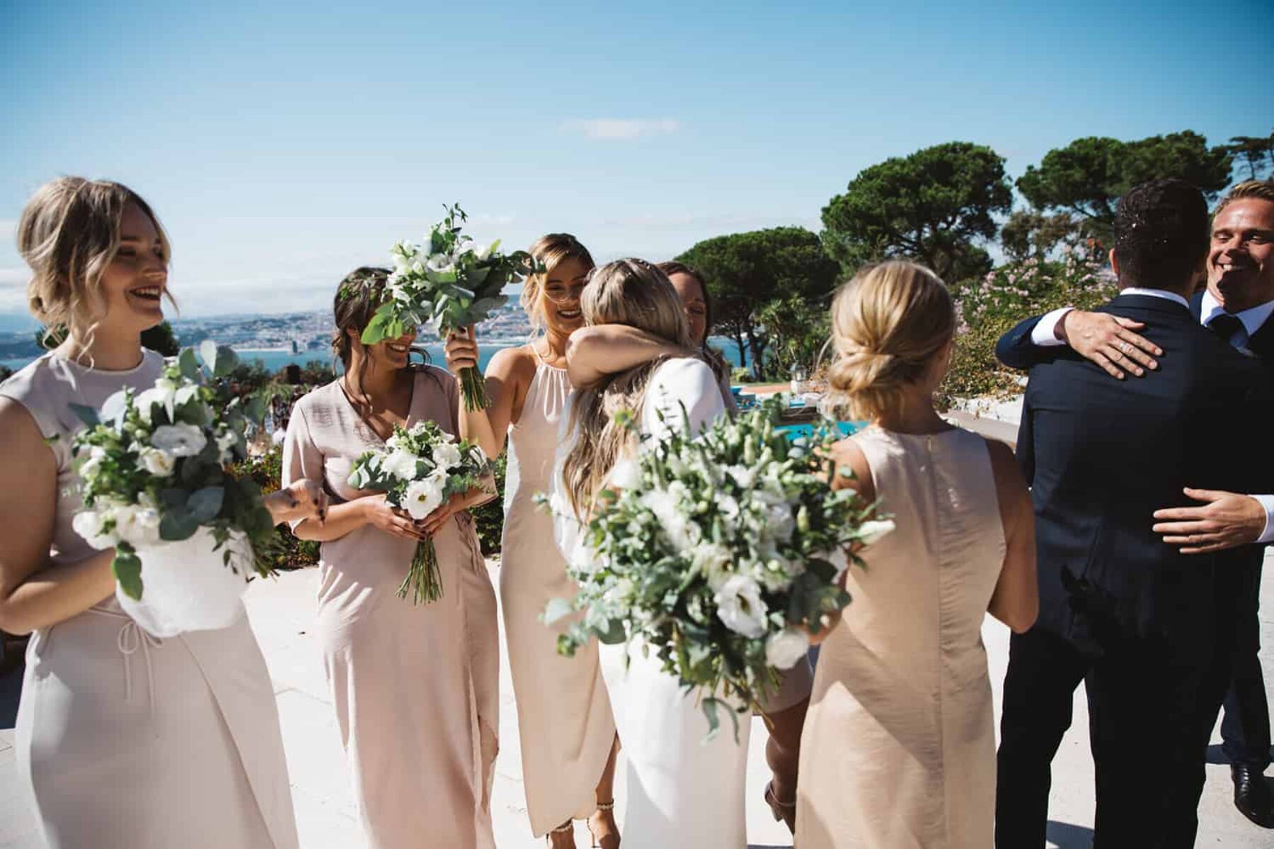 Modern destination wedding in a Portugese villa